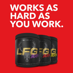 Bucked Up LFG Tropical poured into glass, ready to energize.