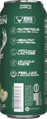 Peach Mango Bucked Up protein soda can ready for on the go use.