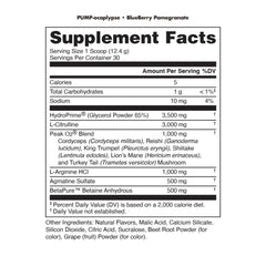 Bucked Up Pump-ocalypse label close-up highlighting nitric oxide support