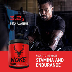 Bucked Up Woke bottle in hand conveys premium USA-made quality