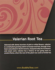 Buddha Teas Valerian Root Tea tea bags in a bleach-free pouch for pure infusion.