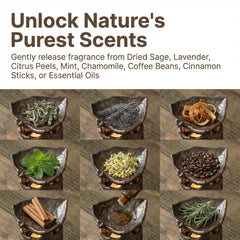 Budifyx Woodland Zen Burner scent diffuser for wax melts and oils.