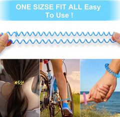 Kid wearing BuggyBands during family outdoor activity for gentle mosquito deterrence.