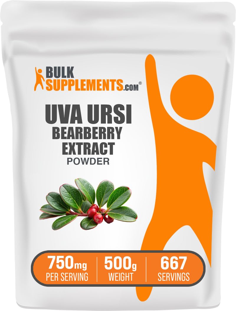 BulkSupplements Bearberry Leaf Extract Powder jar ready for daily herbal routine