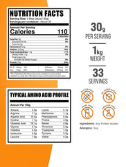 BulkSupplements Soy Protein Isolate shake-mix demonstrates gluten-free protein for muscle support.