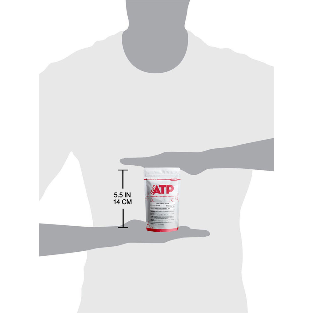 BulkStimulants Pure ATP bottle beside laptop for focused study sessions.
