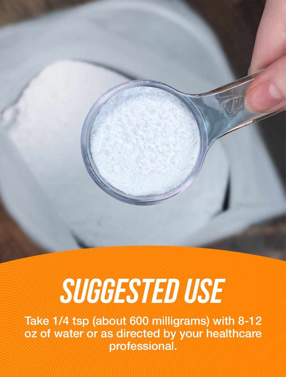 BulkSupplements Alpha GPC powder label close-up highlighting third-party testing.