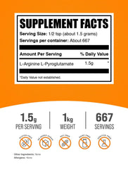BulkSupplements packaging label shows quality and purity for confident purchasing decisions.