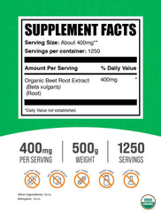 BulkSupplements Beet Root Powder with scoop shows easy daily serving.