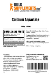 Packaging of BulkSupplements calcium aspartate powder ready to ship