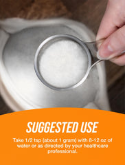 BulkSupplements Chondroitin Sulfate Powder stirred into a beverage for convenience