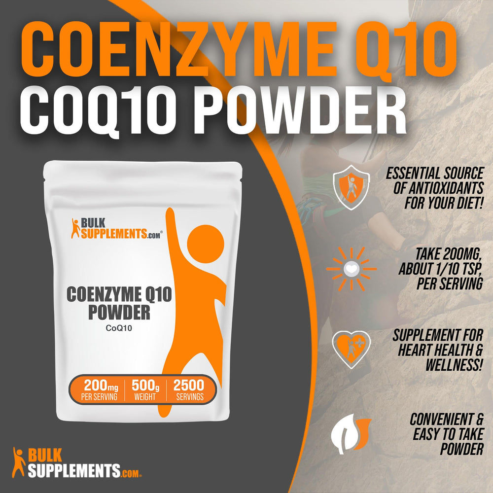 CoQ10 powder dissolving in smoothie for flexible use.