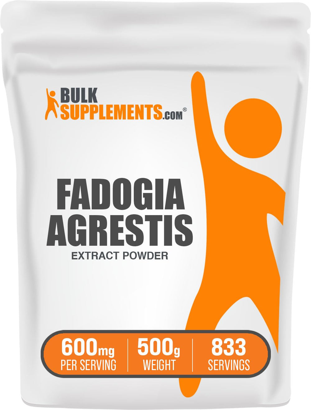BulkSupplements Fadogia Agrestis extract powder bottle supports easy daily supplementation.
