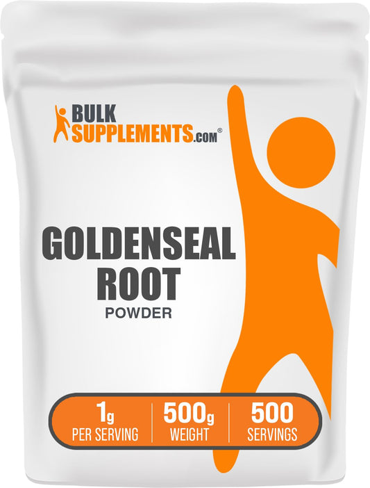 BulkSupplements Goldenseal powder packaging front supports daily wellness