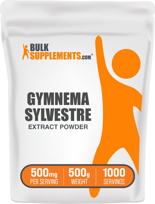 BulkSupplements Gymnema Extract powder bottle for daily wellness support.