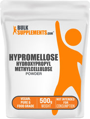 BulkSupplements Hypromellose powder bottle highlights a stable, premium excipient for formulations.