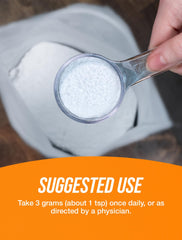 Closeup of unflavored L-Citrulline Malate powder jar for versatile mixing.