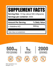 BulkSupplements L-Histidine HCl powder scoop in action enabling easy measurement for smoothies.