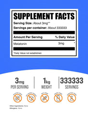 BulkSupplements Melatonin Powder dosage scoop for precise nightly dosing