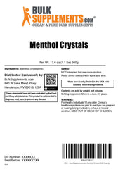 BulkSupplements Menthol Crystal – steam shower aroma for a revitalizing spa-like experience.