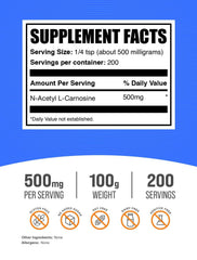 BulkSupplements N-Acetyl L-Carnosine powder scoop ready for easy daily use