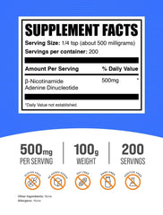 BulkSupplements NAD powder scoop ready to mix into smoothies or drinks.