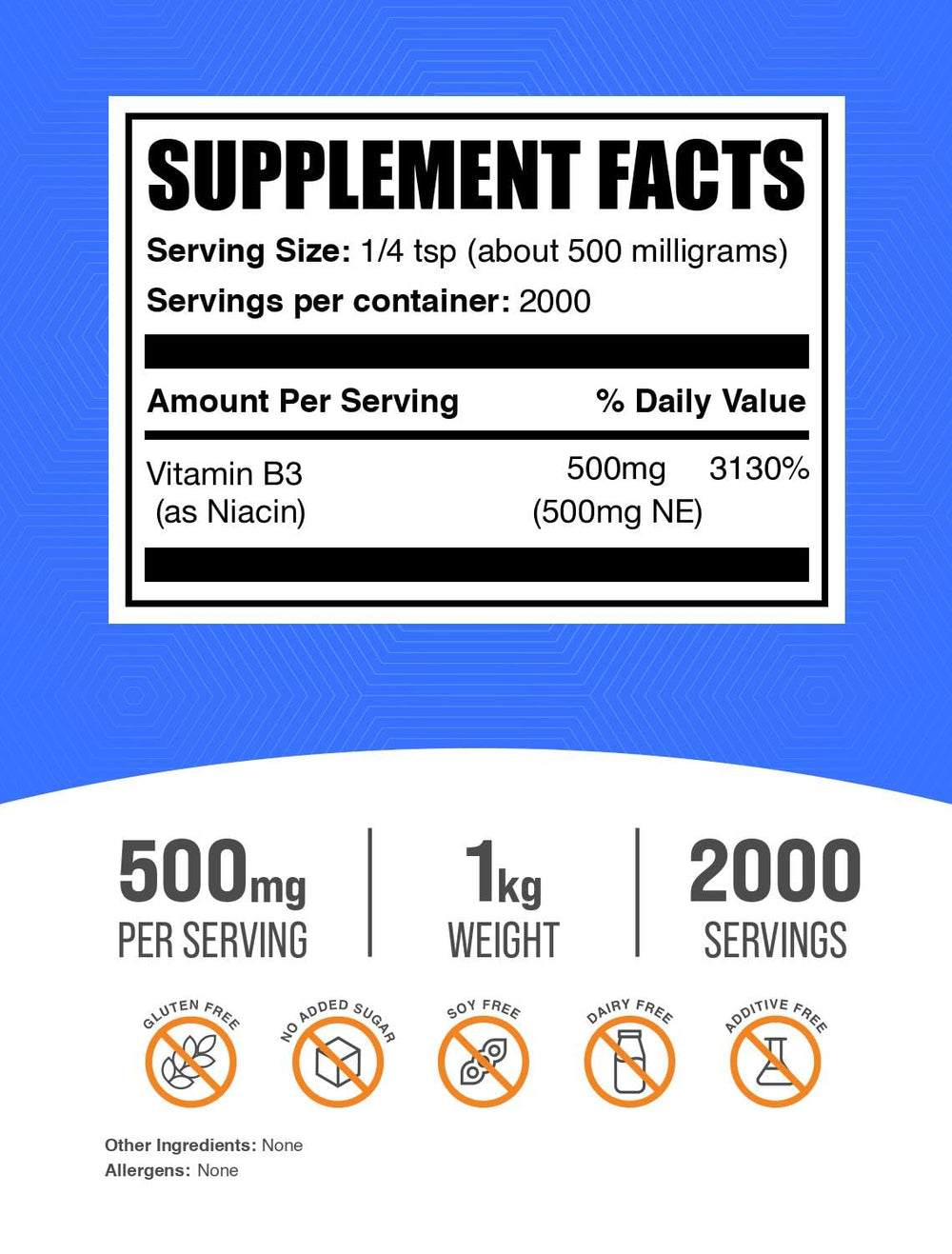 BulkSupplements Niacin powder packaging ready for daily routine.