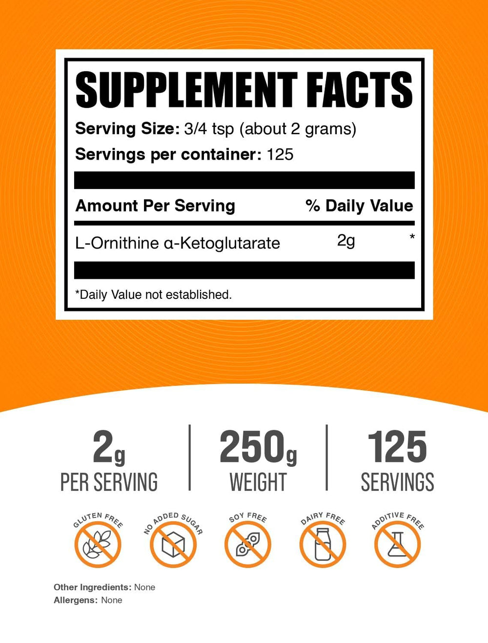 BulkSupplements OKG powder in jar ready to mix into shakes for workouts