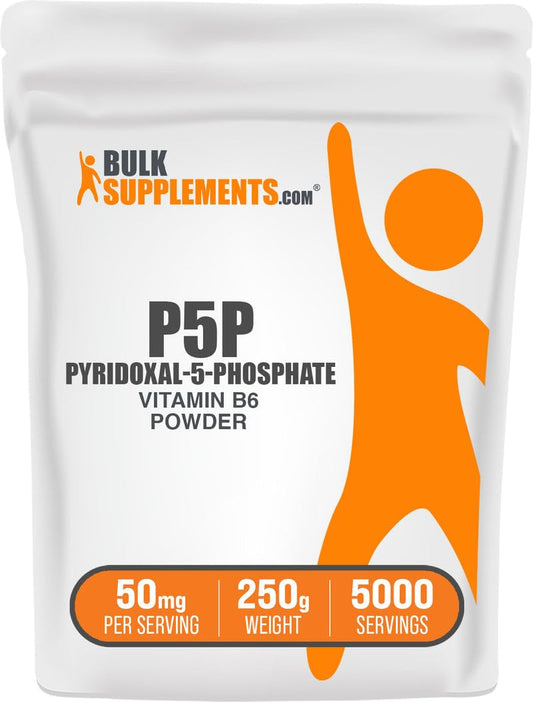 BulkSupplements P5P powder bottle for easy daily energy support.