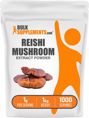 BulkSupplements Reishi powder bottle ready for daily antioxidant routines.