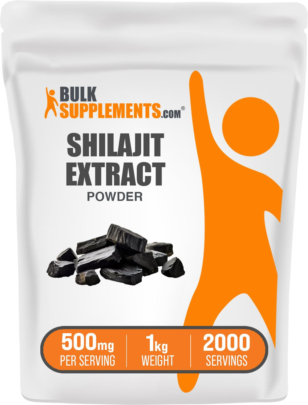 BulkSupplements Shilajit Extract Powder bottle shows natural nutrients for daily wellness.