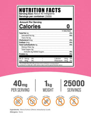 BulkSupplements Stevia Extract Powder package on a kitchen counter ready to use.