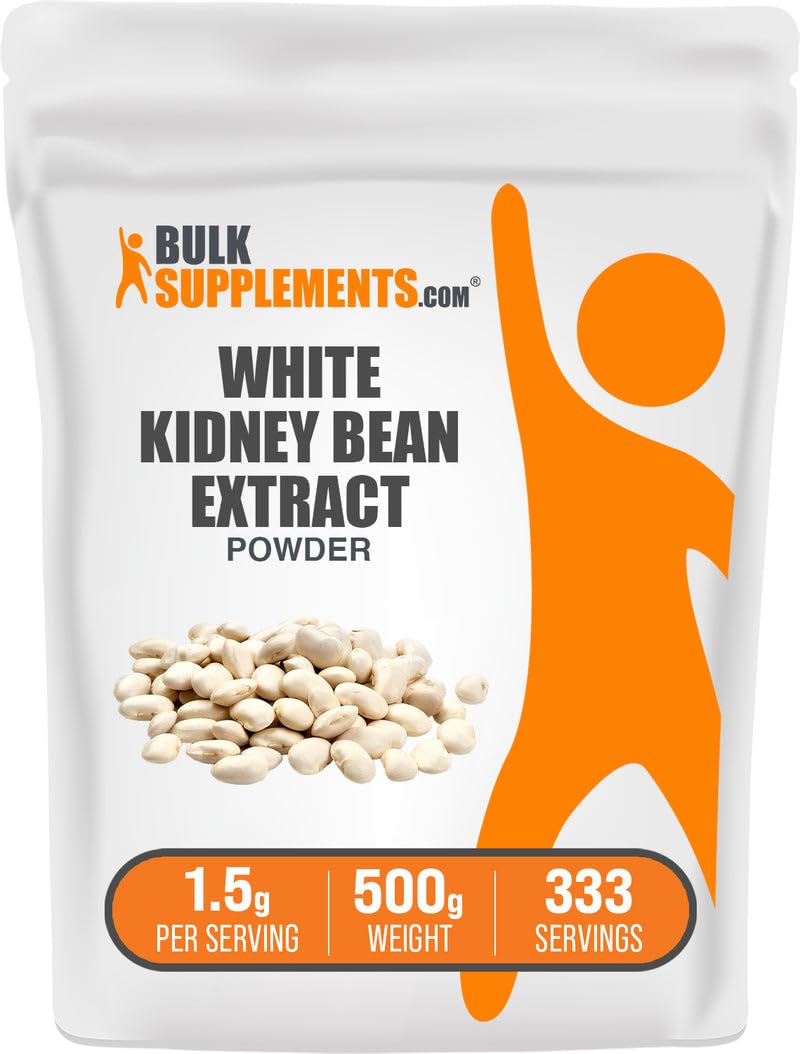 BulkSupplements White Kidney Bean Powder bottle pour for quick daily use