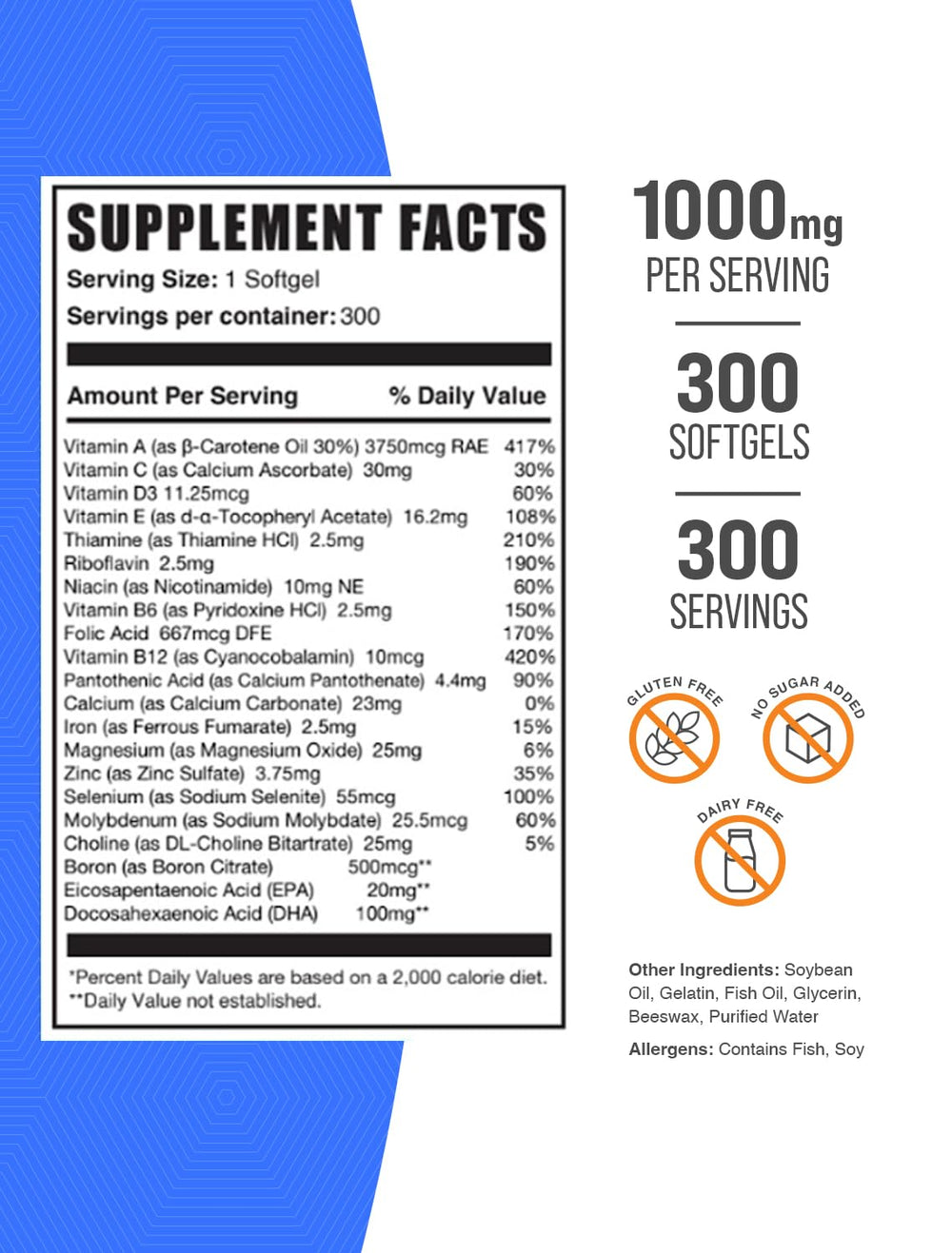 BulkSupplements Women’s Multivitamin softgels packaging—convenient one-softgel-a-day regimen.