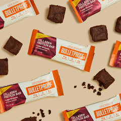 Bulletproof cashew butter texture suggests a creamy, satisfying energy boost.