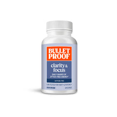 Bulletproof Clarity + Focus capsules bottle shown for daily mental clarity and focus