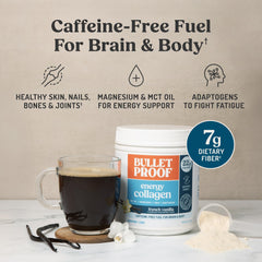 Bulletproof Energy Collagen Vanilla Bean MCT oil blend provides clean fuel