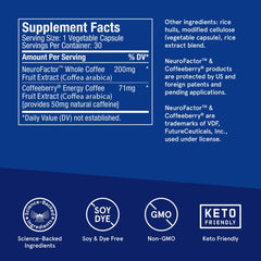 Bulletproof Energy and Focus Capsules close-up of NeuroFactor coffee fruit extract for alertness.