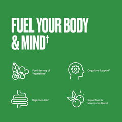 Bulletproof Greens Packets label detailing ingredients and digestive aids