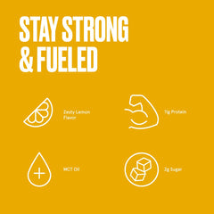 MCT oil ingredient label emphasizes sustained energy claims