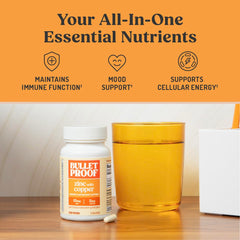 Bulletproof Zinc with Copper in-hand—easy daily supplement for routine wellness.