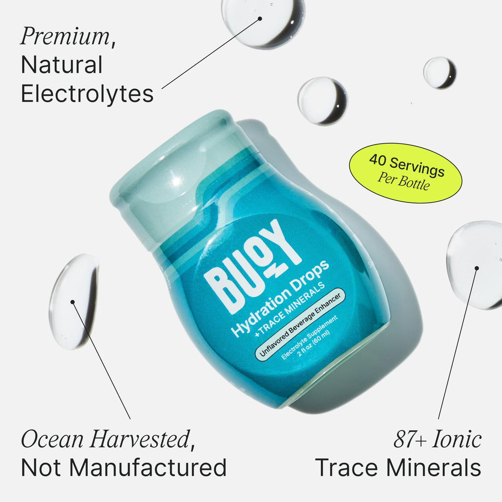 Buoy Drops in tea showing subtle mineral flavor.