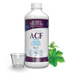 Buried Treasure ACF immune bottle with dose cup for daily use