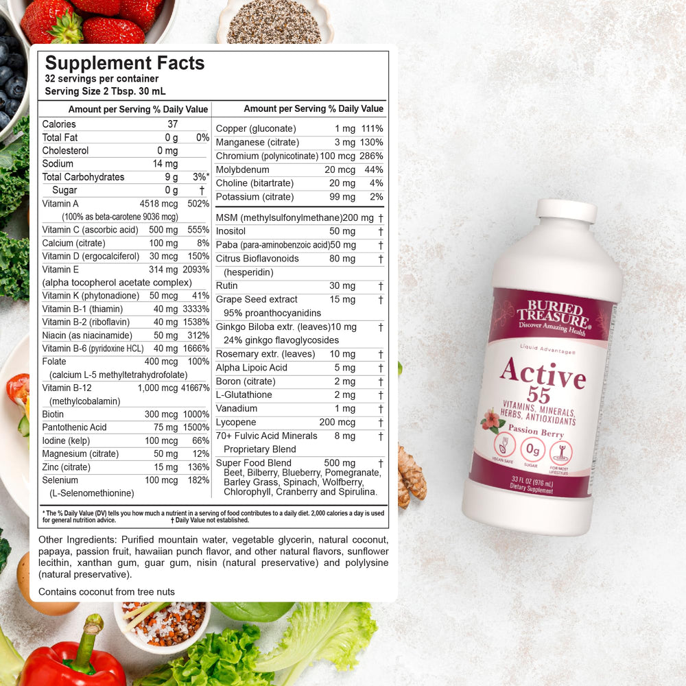 Buried Treasure Active 55 Plus pour demonstrates easy dosage and smooth liquid delivery