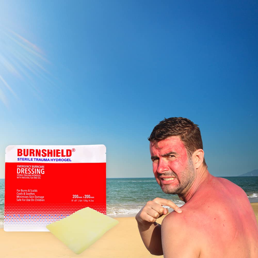 Burnshield hydrogel cooling layer shown to absorb heat and soothe