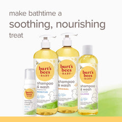 Packaging variation note on Burt's Bees calming shampoo label