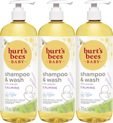 Burt's Bees Baby Calming Shampoo Lavender bottle showing tear-free bath for delicate skin