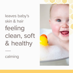 Tear-free formula shown with Burt's Bees Baby Calming Shampoo for calm bath time