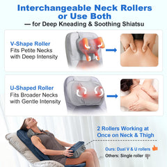 bwpiwpr shiatsu cushion 4d kneading action mimics real massage.