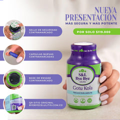 Bye Bye Gotu Kola herbal extract closeup on label.